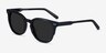 Emilie Black AcetateSunglass Frames from EyeBuyDirect, Angle View