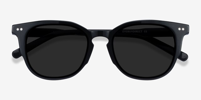 Emilie Black AcetateSunglass Frames from EyeBuyDirect, Closed View