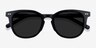 Emilie Black AcetateSunglass Frames from EyeBuyDirect, Closed View
