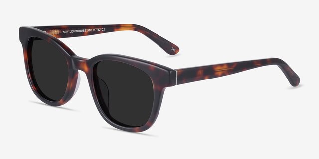 Sun Lighthouse Tortoise AcetateSunglass Frames from EyeBuyDirect, Angle View