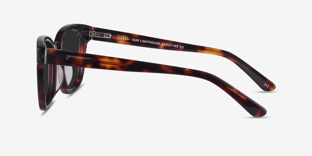 Sun Lighthouse Tortoise AcetateSunglass Frames from EyeBuyDirect, Side View