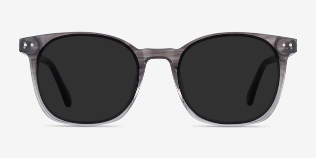 Soleil Striped AcetateSunglass Frames from EyeBuyDirect, Front View