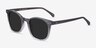 Soleil Striped AcetateSunglass Frames from EyeBuyDirect, Angle View