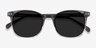 Soleil Striped AcetateSunglass Frames from EyeBuyDirect, Closed View