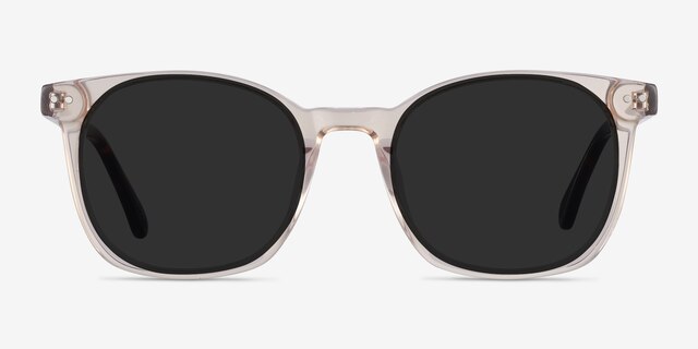 Soleil Champagne AcetateSunglass Frames from EyeBuyDirect, Front View