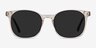 Soleil Champagne AcetateSunglass Frames from EyeBuyDirect, Front View