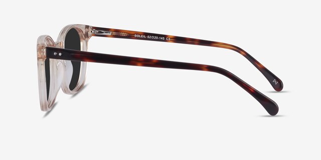 Soleil Champagne AcetateSunglass Frames from EyeBuyDirect, Side View