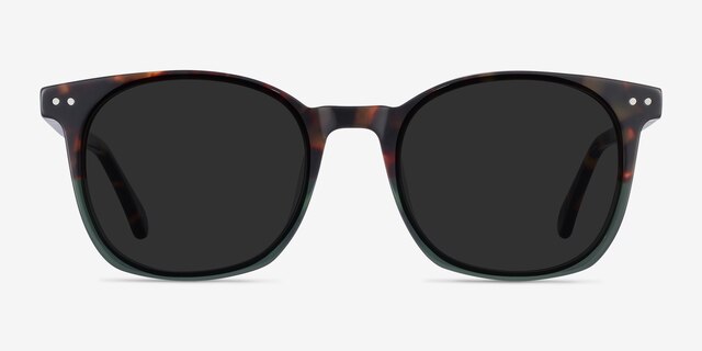 Soleil Tortoise Green AcetateSunglass Frames from EyeBuyDirect, Front View