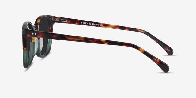 Soleil Tortoise Green AcetateSunglass Frames from EyeBuyDirect, Side View