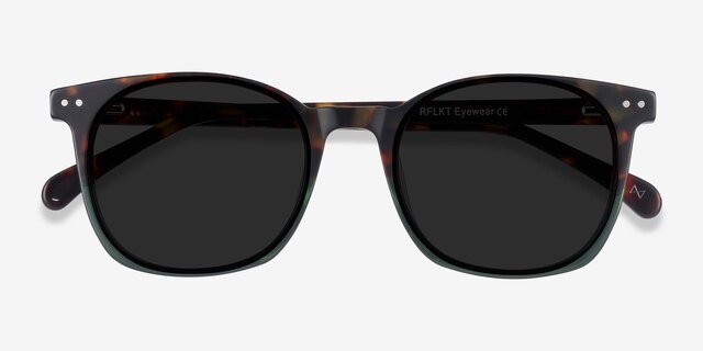 Soleil Tortoise Green AcetateSunglass Frames from EyeBuyDirect, Closed View