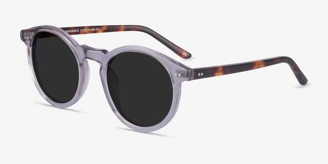Luminance Gray AcetateSunglass Frames from EyeBuyDirect, Angle View