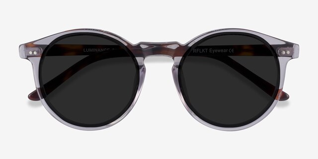 Luminance Gray AcetateSunglass Frames from EyeBuyDirect, Closed View
