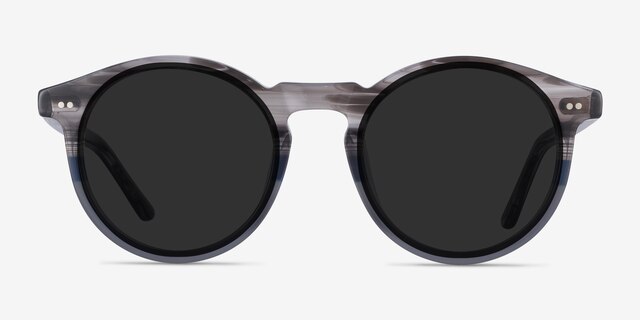 Luminance Striped AcetateSunglass Frames from EyeBuyDirect, Front View