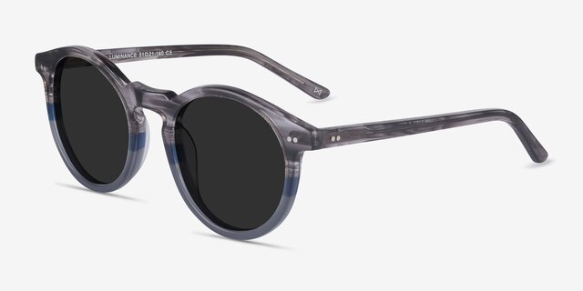 Luminance Striped AcetateSunglass Frames from EyeBuyDirect, Angle View