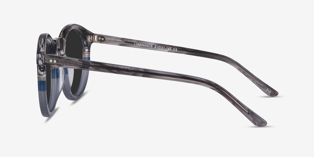 Luminance Striped AcetateSunglass Frames from EyeBuyDirect, Side View