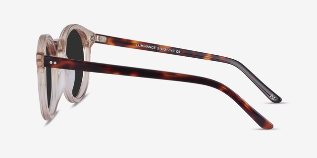 Luminance Champagne AcétateSoleil de Lunette de vue d'EyeBuyDirect, Vue de Côté