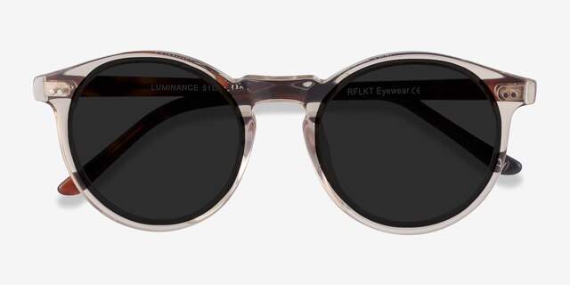 Luminance Champagne AcétateSoleil de Lunette de vue d'EyeBuyDirect, Vue Rapprochée
