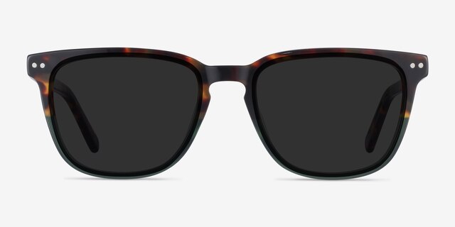 City Tortoise Green AcetateSunglass Frames from EyeBuyDirect, Front View