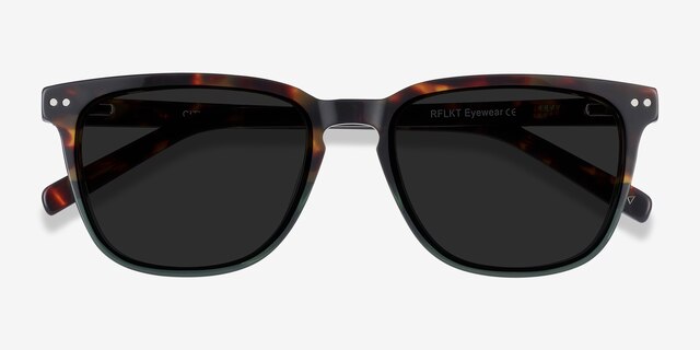 City Tortoise Green AcetateSunglass Frames from EyeBuyDirect, Closed View