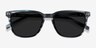 City Blue Striped AcetateSunglass Frames from EyeBuyDirect, Closed View