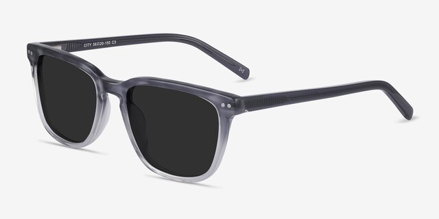 City Striped AcetateSunglass Frames from EyeBuyDirect, Angle View