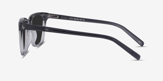 City Striped AcetateSunglass Frames from EyeBuyDirect, Side View