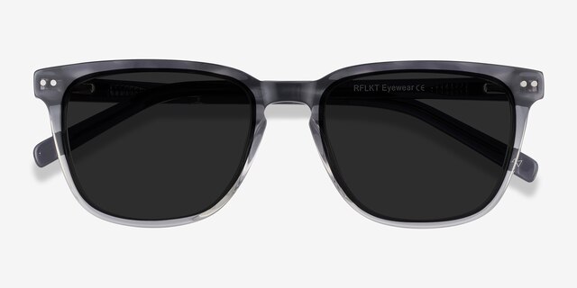 City Striped AcetateSunglass Frames from EyeBuyDirect, Closed View