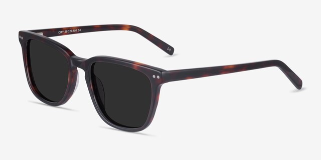 City Tortoise AcetateSunglass Frames from EyeBuyDirect, Angle View
