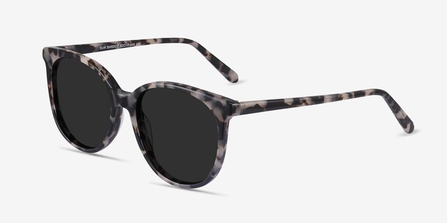 Sun Bardot Écaille ivoire AcétateSoleil de Lunette de vue d'EyeBuyDirect, Vue d'Angle
