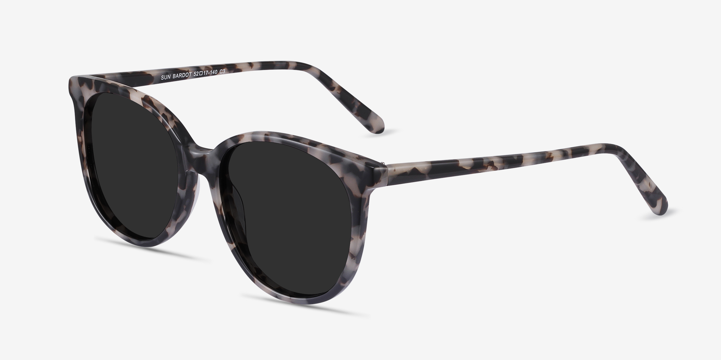Sun Bardot - Round Ivory Tortoise Frame Sunglasses For Women | Eyebuydirect