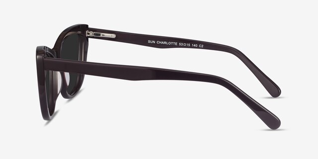 Sun Charlotte Purple AcetateSunglass Frames from EyeBuyDirect, Side View