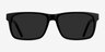 Sun Sydney Noir AcétateSoleil de Lunette de vue d'EyeBuyDirect, Vue de Face
