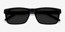 Sun Sydney Noir AcétateSoleil de Lunette de vue d'EyeBuyDirect, Vue Rapprochée