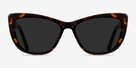 Sun Charlotte Écailles Acétate Soleil de Lunette de vue d'EyeBuyDirect, Vue de Face