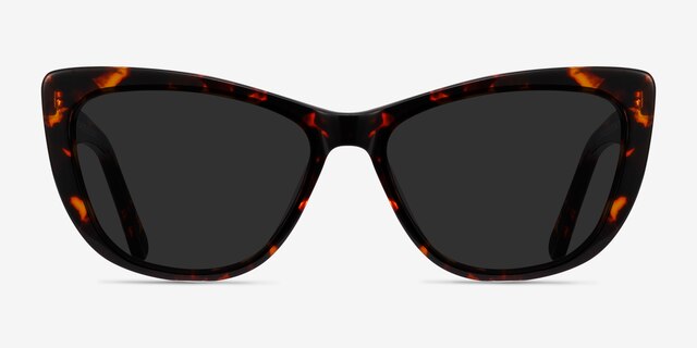 Sun Charlotte Tortoise AcetateSunglass Frames from EyeBuyDirect, Front View