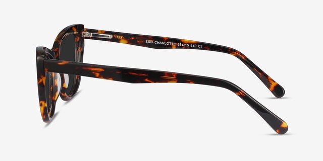 Sun Charlotte Tortoise AcetateSunglass Frames from EyeBuyDirect, Side View