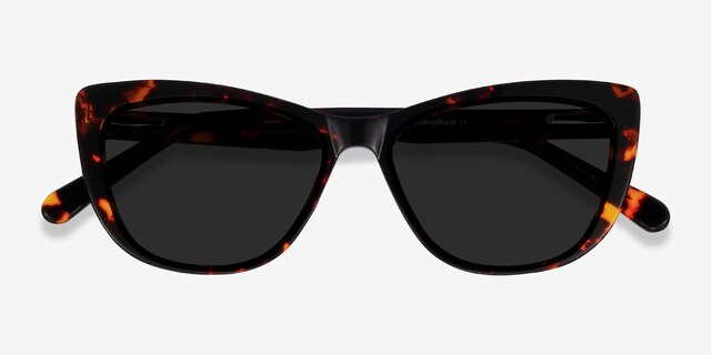 Sun Charlotte Tortoise AcetateSunglass Frames from EyeBuyDirect, Closed View