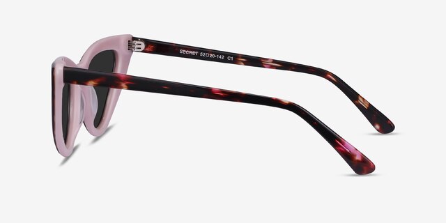 Secret Tortoise Pink AcetateSunglass Frames from EyeBuyDirect, Side View