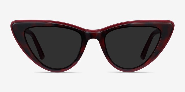 Secret Burgundy Tortoise AcetateSunglass Frames from EyeBuyDirect, Front View
