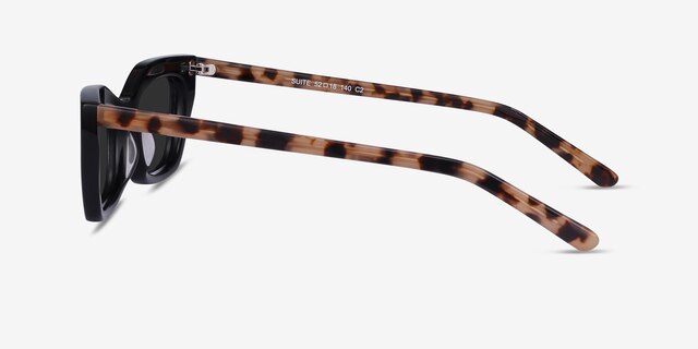 Suite Black AcetateSunglass Frames from EyeBuyDirect, Side View