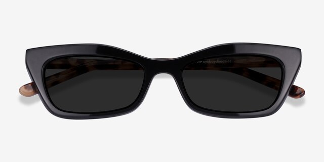 Suite Black AcetateSunglass Frames from EyeBuyDirect, Closed View