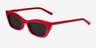 Suite Red AcetateSunglass Frames from EyeBuyDirect, Angle View