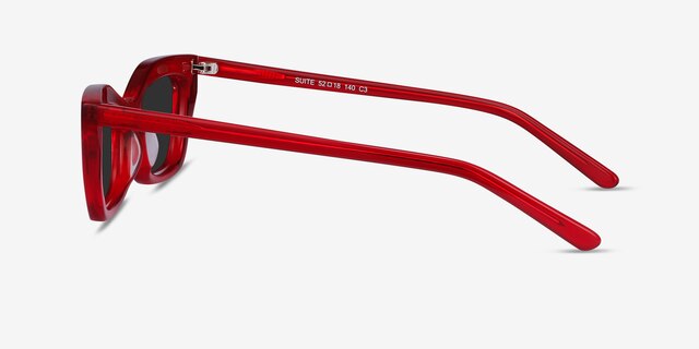 Suite Red AcetateSunglass Frames from EyeBuyDirect, Side View