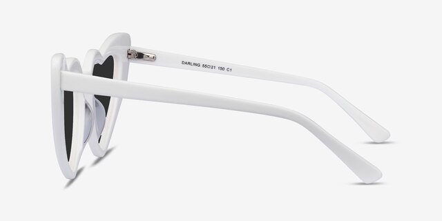 Darling White AcetateSunglass Frames from EyeBuyDirect, Side View