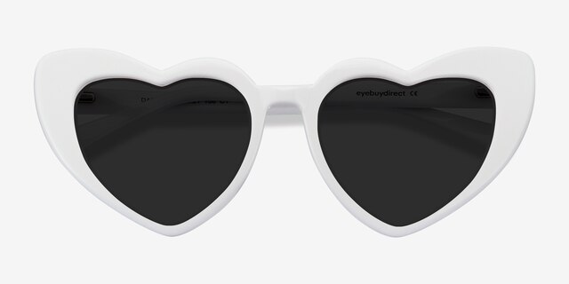 Darling White AcetateSunglass Frames from EyeBuyDirect, Closed View