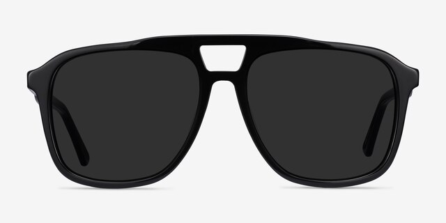 Aster Black AcetateSunglass Frames from EyeBuyDirect, Front View