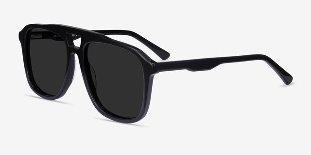 Aster Black AcetateSunglass Frames from EyeBuyDirect, Angle View