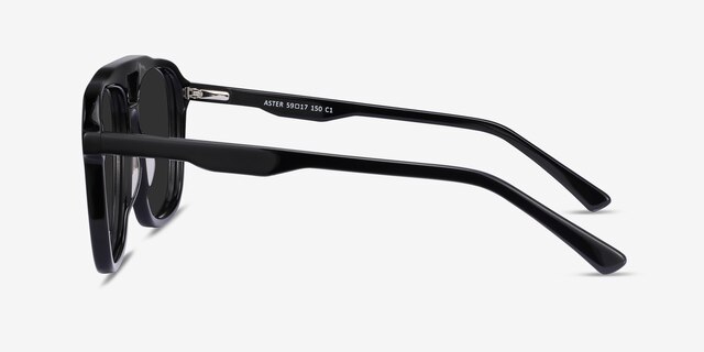 Aster Black AcetateSunglass Frames from EyeBuyDirect, Side View