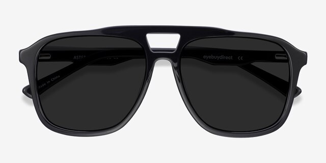 Aster Black AcetateSunglass Frames from EyeBuyDirect, Closed View