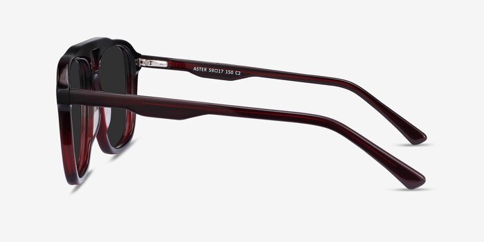 Aster Dark Burgundy Acétate Soleil de Lunette de vue d'EyeBuyDirect